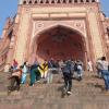 People visiting Fatehpur Sikri